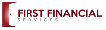 First Financial Services Logo on a grided background